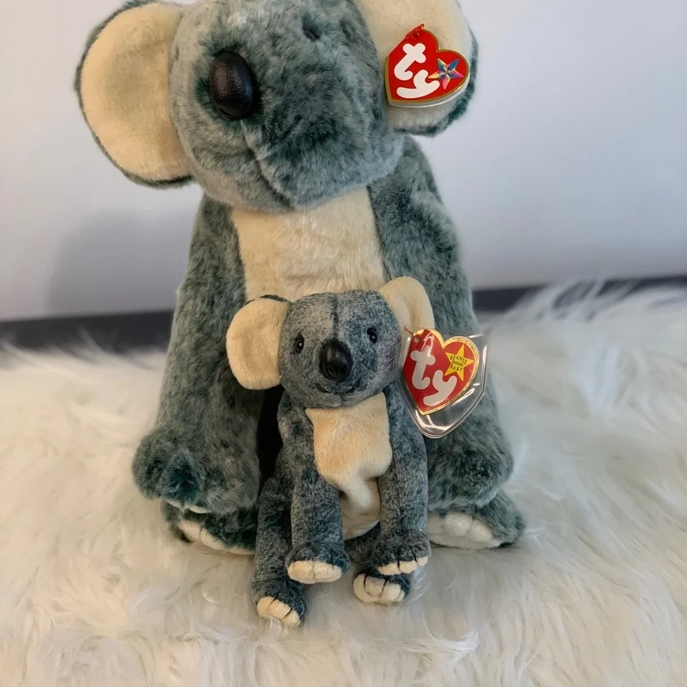 Ty (30) Koala Plush Pair in Green and Cream “Eucalyptus” - Picture 1 of 16